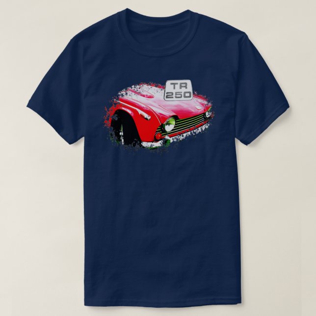 Triumph TR250 1960s British classic elements with  T-Shirt (Design Front)