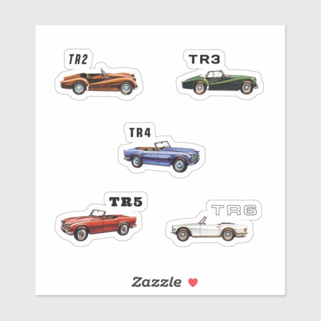 Triumph TR2 - TR6 Sticker (Sheet)