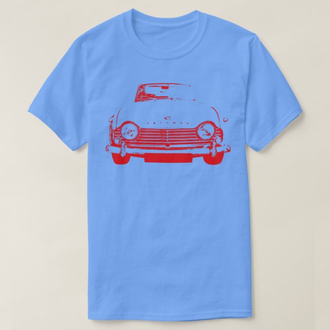 Triumph TR4A 1960s British classic monoblock red T-Shirt (Design Front)