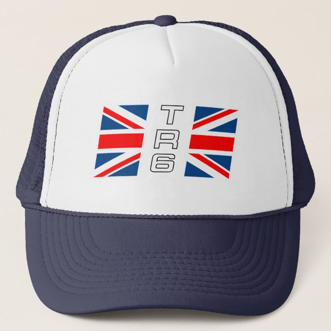 Triumph TR6 Flag Decal Trucker Hat (Front)