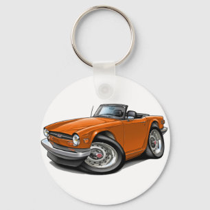 Triumph TR6 Orange Car Keychain