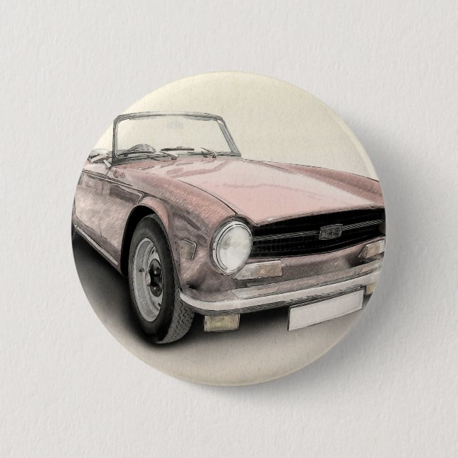 Triumph TR6 Pinback Button (Front)