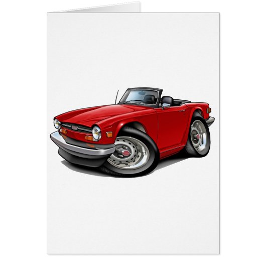Triumph TR6 Red Car Cards (Front)