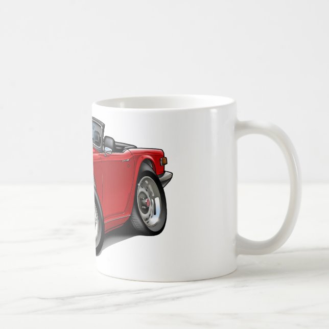 Triumph TR6 Red Car Coffee Mug (Right)