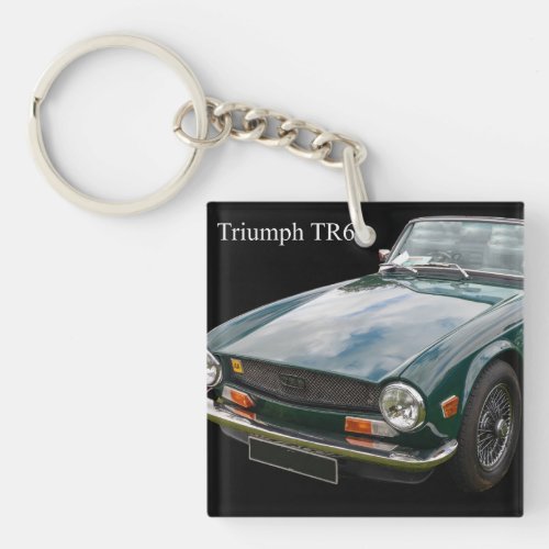 Triumph TR6 Sports Car Keychain