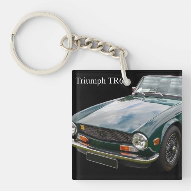 Triumph TR6 Sports Car Keychain (Front)