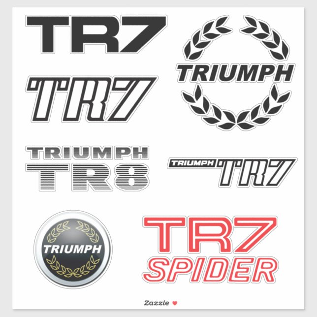 Triumph TR7 Badging Theme Sticker (Sheet)