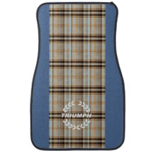 Triumph TR7 Navy Tartan / Plaid Car Mat