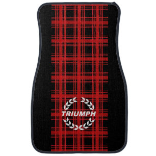 Triumph TR7 Red Tartan / Plaid Car Floor Mat