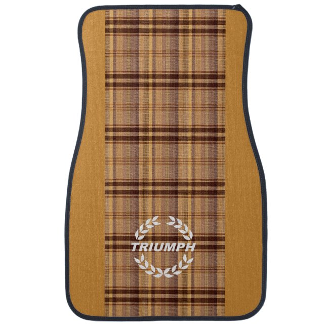 Triumph TR7 Tan Tartan / Plaid Car Mat (Front)