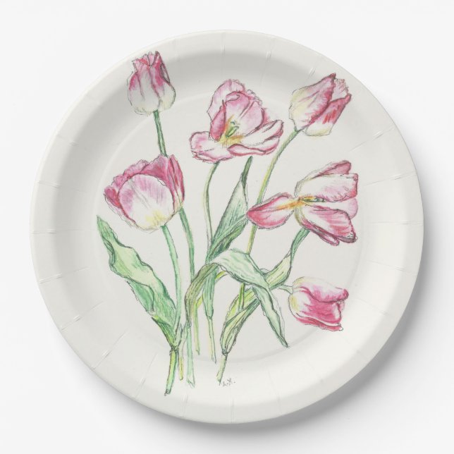 Triumph Tulips Paper Plates (Front)