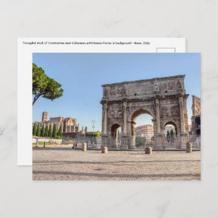 Triumphal Arch of Constantine - Rome, Italy Postcard