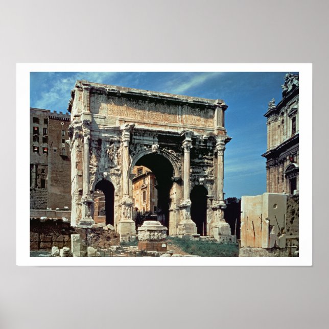 Triumphal Arch of Septimius Severus, dedicated in Poster (Front)