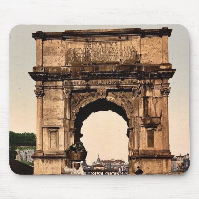 Triumphal Arch of Titus, Rome, Italy classic Photo Mouse Pad (Front)