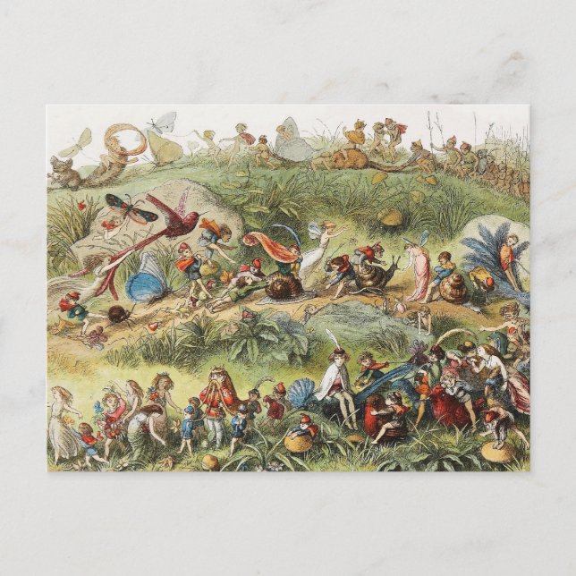 Triumphal March of The Elf King, Fairies,Goblins Holiday Postcard (Front)
