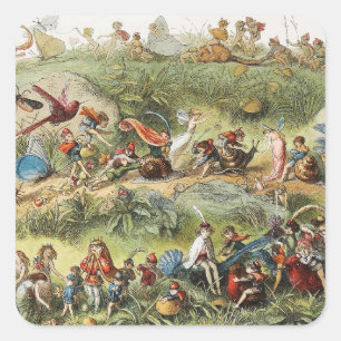 Triumphal March of The Elf King, Fairies,Goblins  Square Sticker