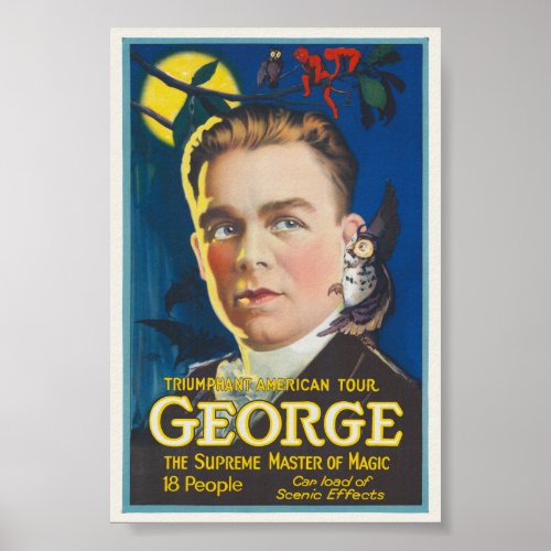 Triumphant American Tour George Vintage Poster