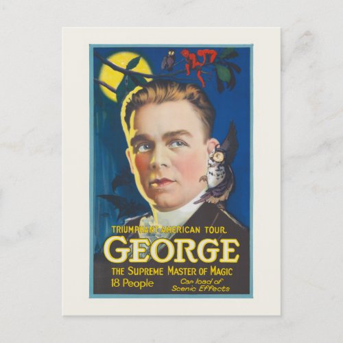 Triumphant American Tour George Vintage Poster Postcard