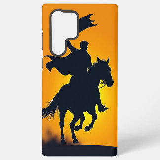 "Triumphant Charge: A Silhouette at Dawn" Phone Ca Samsung Galaxy S22 Ultra Case