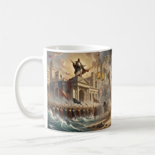 Triumphant Echoes Through Ancient Ruins Mug