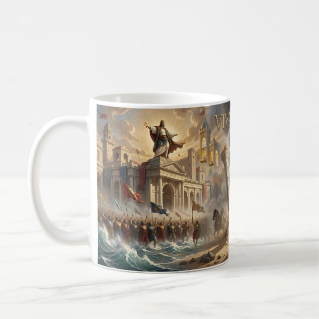 Triumphant Echoes Through Ancient Ruins Mug (Left)