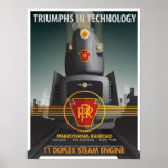 TRIUMPHS IN TECHNOLOGY: The Pennsy T1 Poster<br><div class="desc">TRIUMPHS IN TECHNOLOGY: A monthly poster series. The first poster of the series features the Pennsylvania Railroad steam engine, the T1 Duplex-Drive locomotive. It's stream line design brought to life and designed by Raymond Lowey, the T1 was one of the fastest locomotives ever put into production. Check the store routinely...</div>