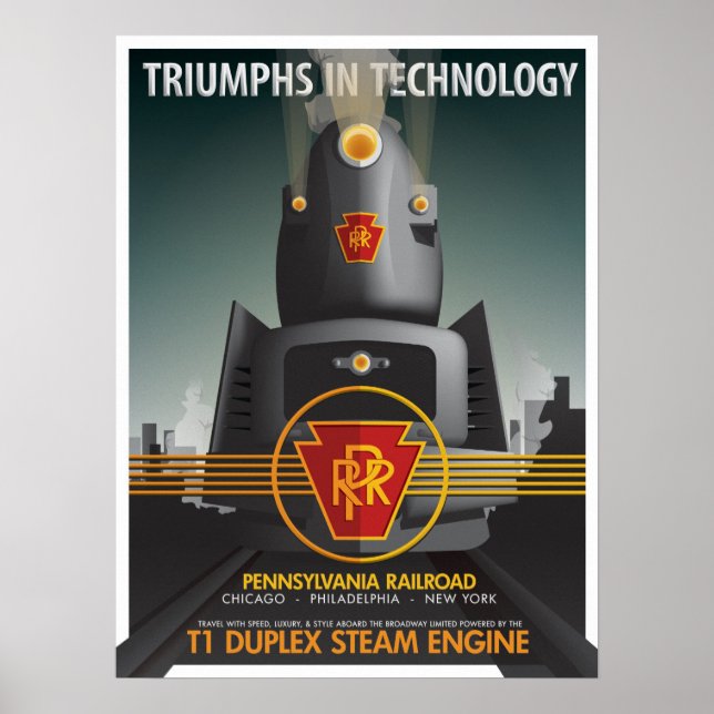 TRIUMPHS IN TECHNOLOGY: The Pennsy T1 Poster (Front)