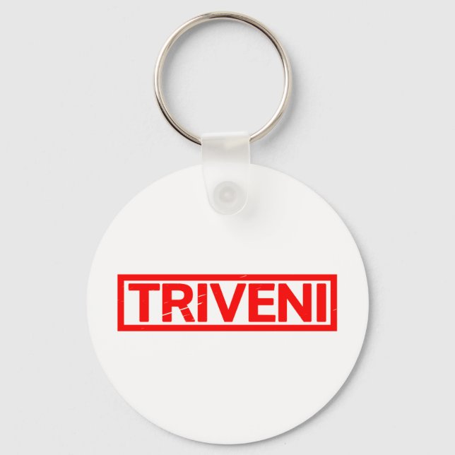 Triveni Stamp Keychain (Front)