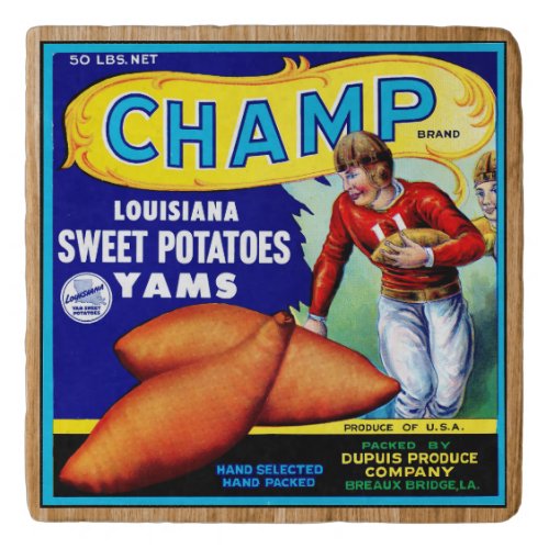 TRIVET _ Champ Yams _Louisiana Produce Crate Label