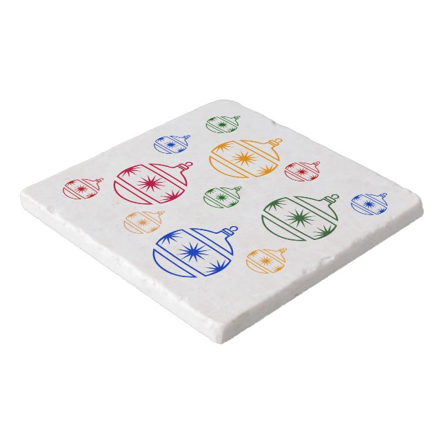 Trivet - Christmas Tree Ornaments (Corner)