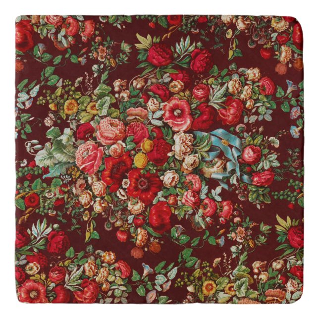 TRIVET :  FLORAL VINTAGE CHINTZ (Front)