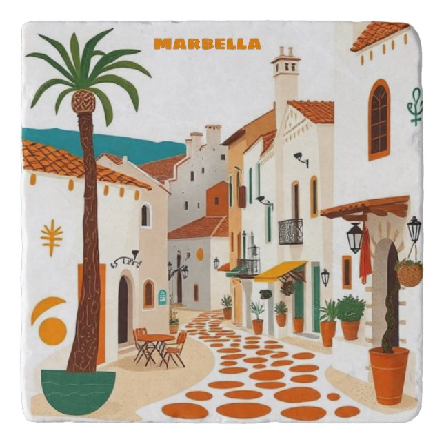 Trivet Marbella City Spain Bar Home decor (Front)