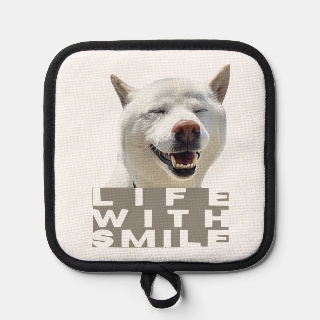 Trivet of dog by koroku pot holder (Front)