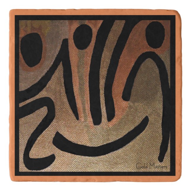 Trivet -Original Abstract Painting by Gold Masters (Front)