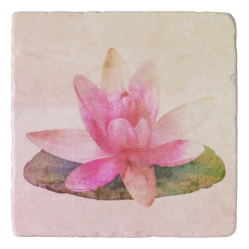 Trivet : Pink Lotus by TINYLOTUS at Zazzle