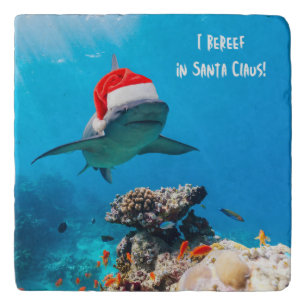 Trivet, Shark Christmas Trivet