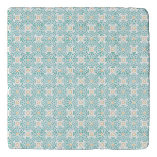 Trivet Teal & Gold Arabesque Hot Pad – Modern Moro