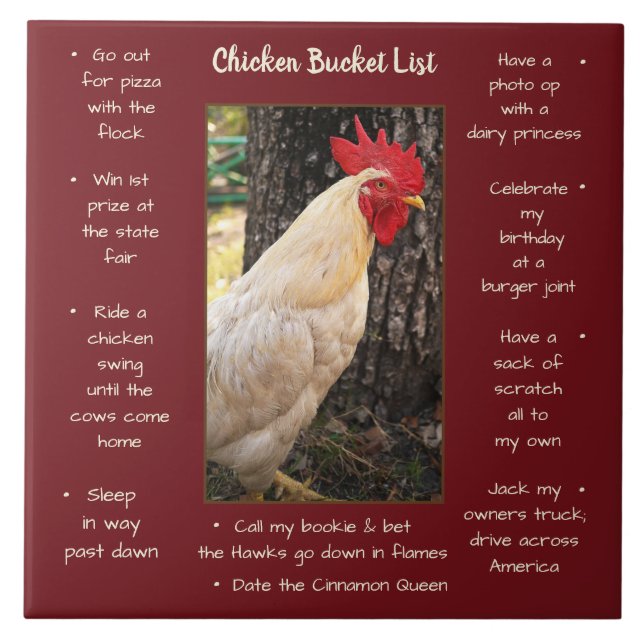 Trivet Tile-Chicken Bucket List (Front)