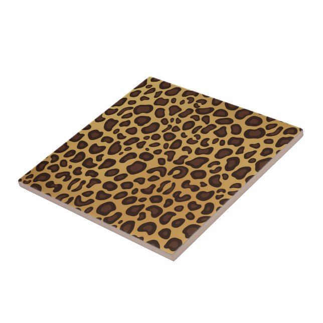 Trivet Tile-Leopard Print (Side)