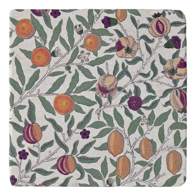 TRIVET : WILLIAM MORRIS : POMEGRANATES (Front)