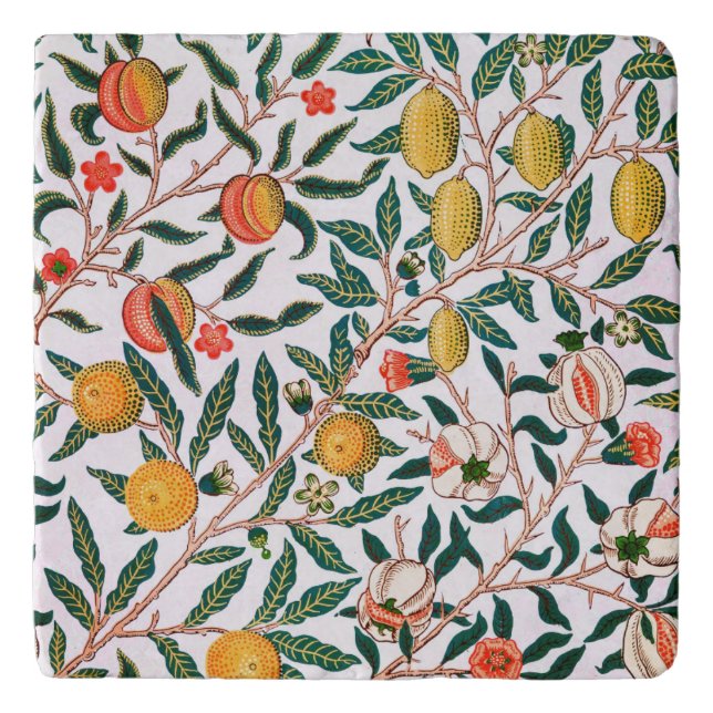 TRIVET : WILLIAM MORRIS : POMEGRANATES (Front)