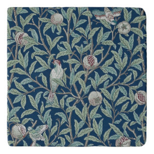 TRIVET : WILLIAM MORRIS : POMEGRANATES & BIRDS
