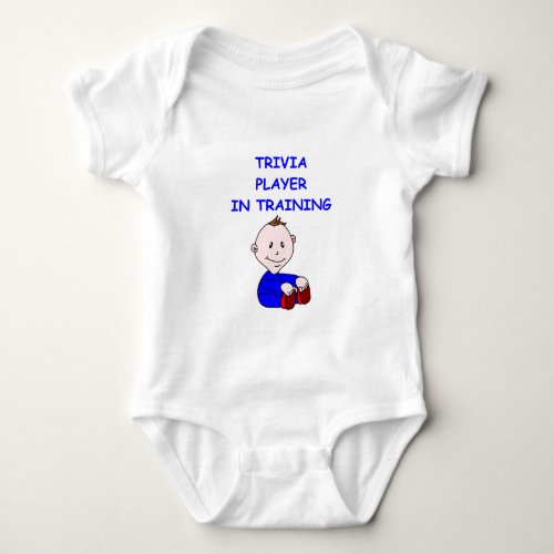 trivia baby bodysuit