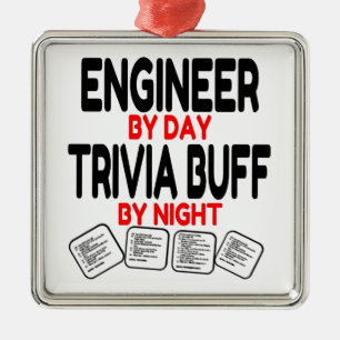Trivia Buff Engineer Metal Ornament