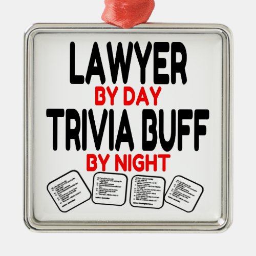 Trivia Buff Lawyer Metal Ornament