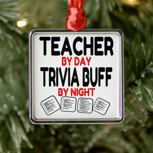 Trivia Buff Teacher Metal Ornament