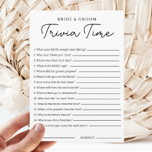 Trivia Game For Bride And Groom Bridal Shower Game Invitation
