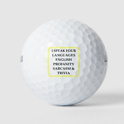 TRIVIA GOLF BALLS