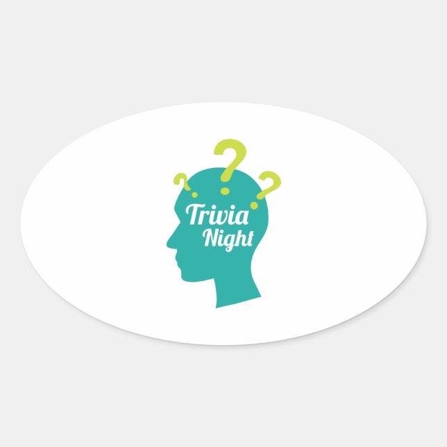 Trivia Night Oval Sticker (Front)