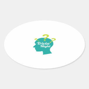 Trivia Night Oval Sticker